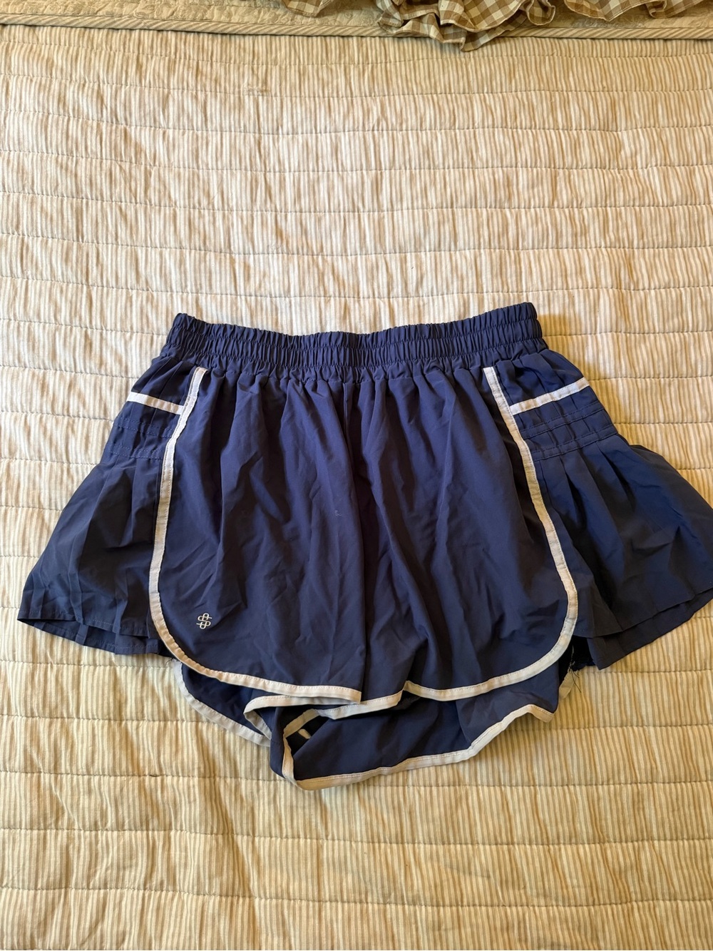 Simply Southern Navy Women's Athletic Skort with White Trim